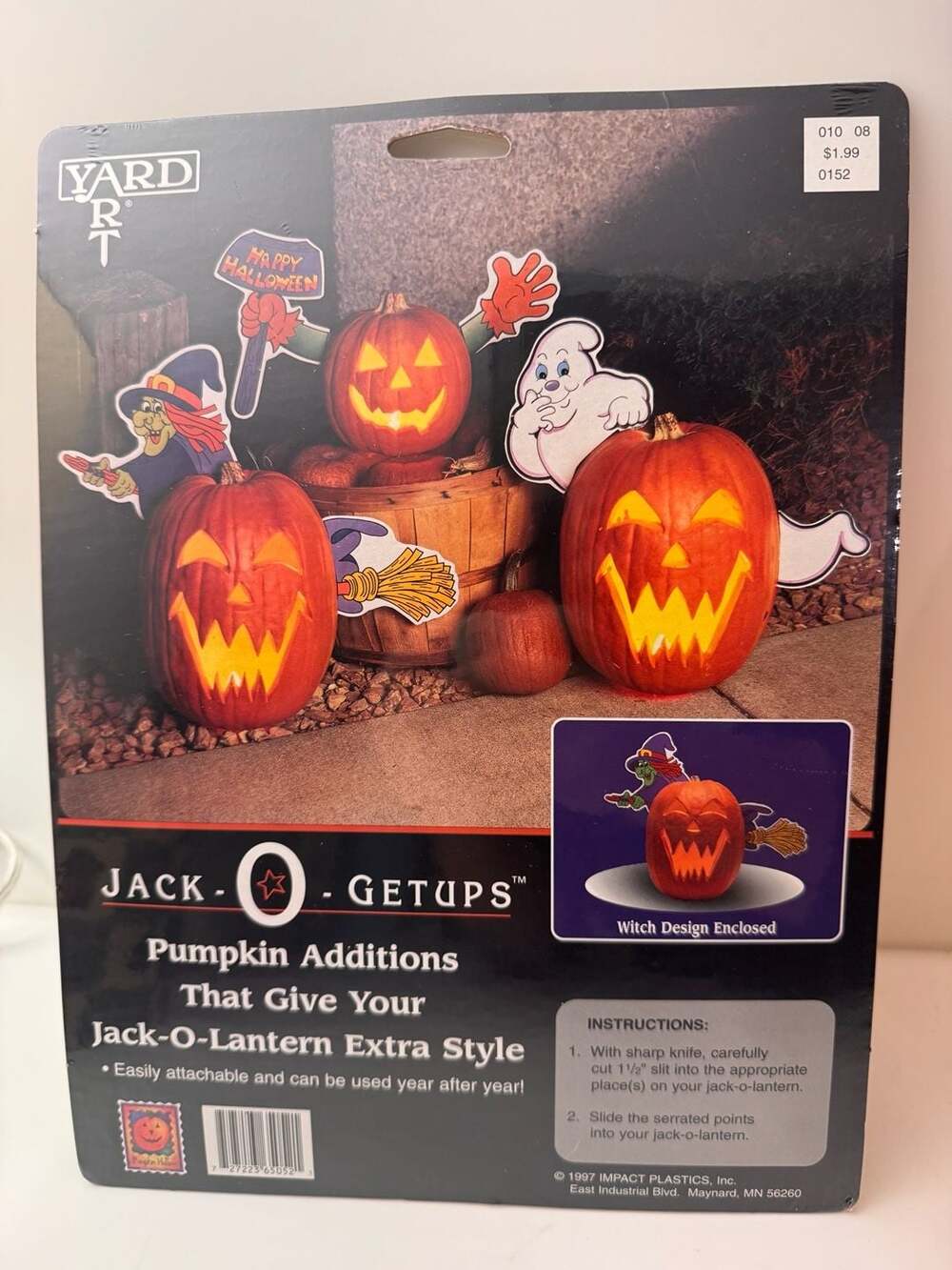 Yard Art Jack-O-Getups Witch Pumpkin Addition